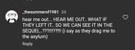 A fan is hopeful for a sequel